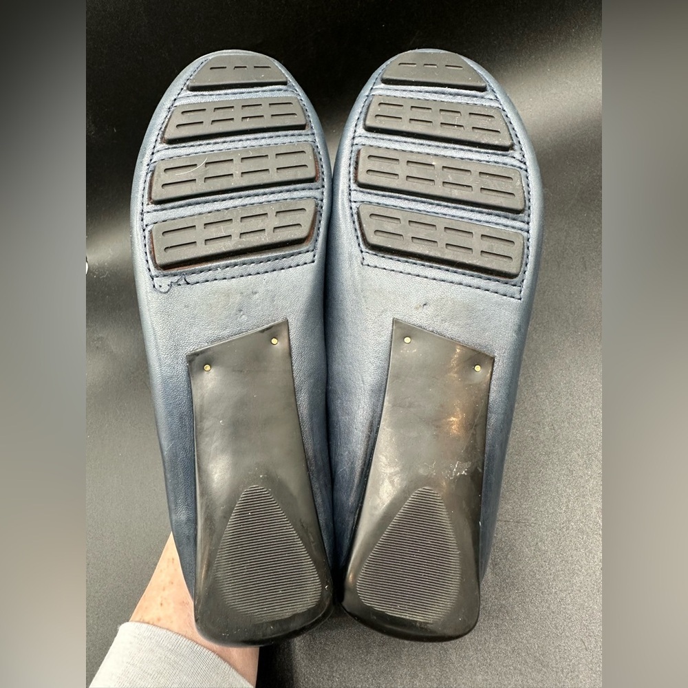 Robert Zur Shoes Women 6.5 AAAA Woven Glove Leather Petra Driving Loafer Navy - Picture 5 of 7